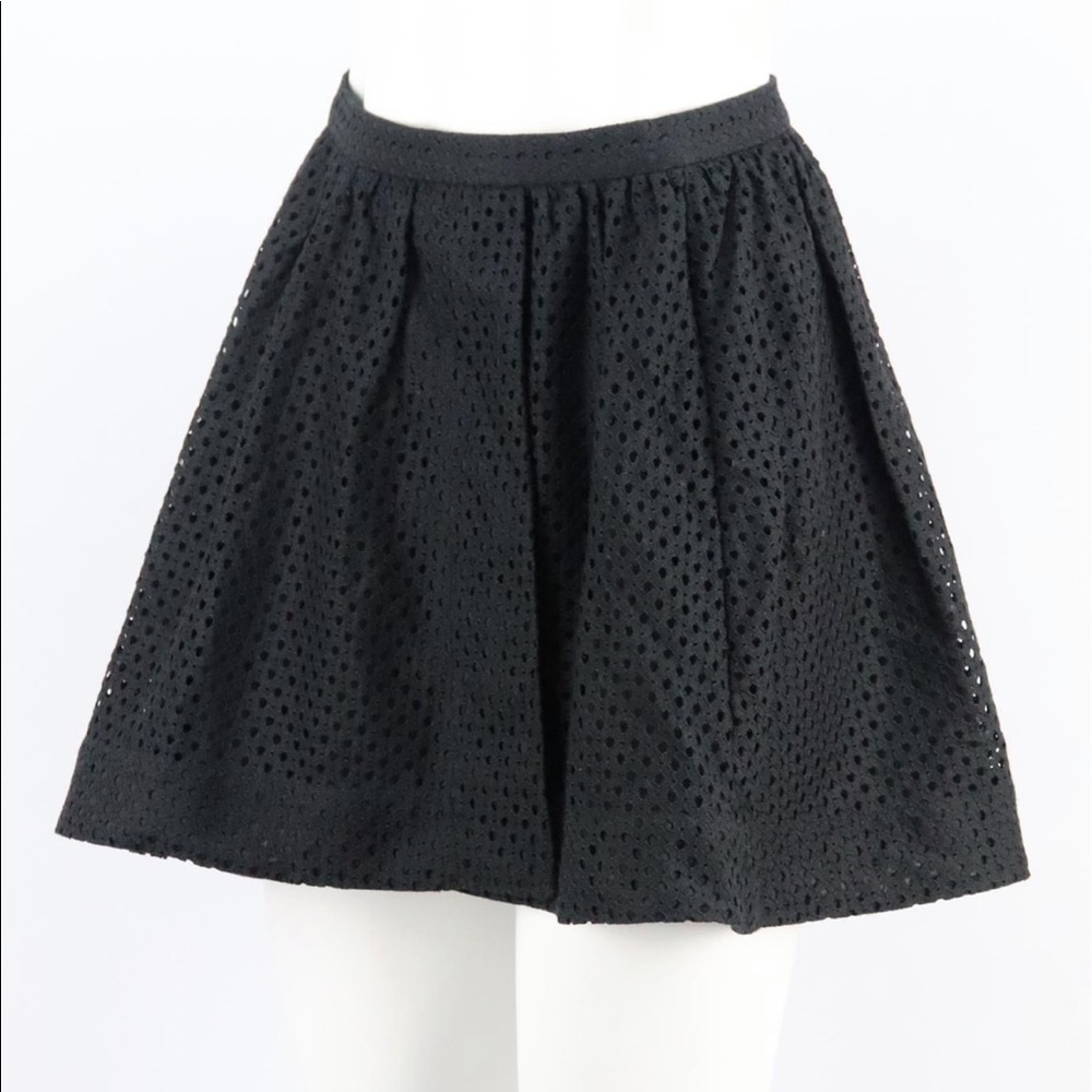 IRO OTILIA WRAP EFFECT PLEATED BRODERIE ANGLAISE MINI SKIRT FR 36